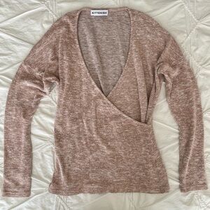 Kittenish Wrap Top